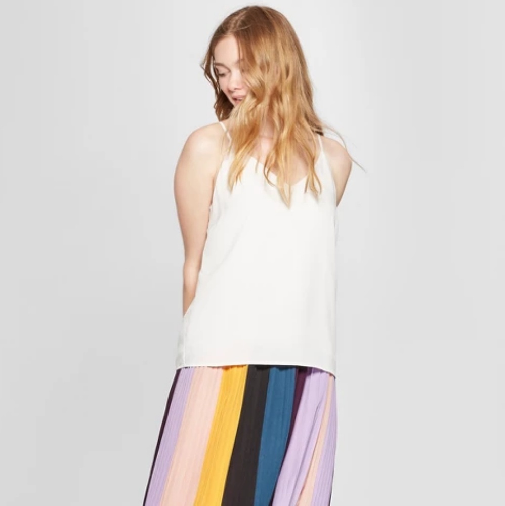 Creme crepe cami
